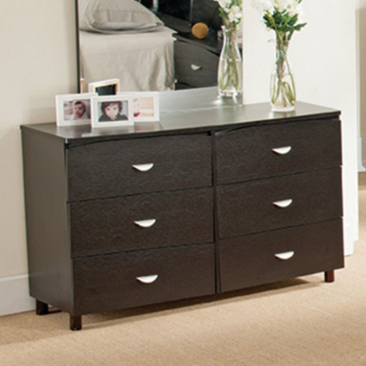 Latitude Run® Modren Contemporary Home Office Utility Dresser Storage Chest RED COCOA Finish